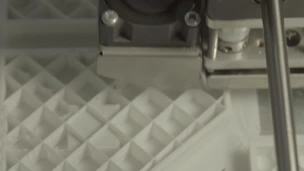 3D printer during printing close-up. — Stock Video