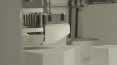 Yakın çekim yazdırma sırasında 3d yazıcı.