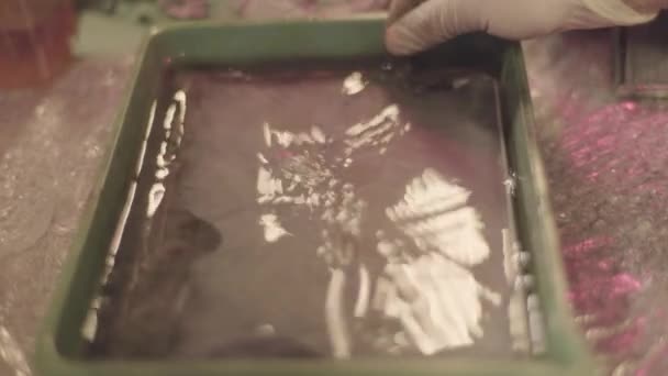 Ambrotype : Images sur verre. Gros plan . — Video