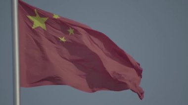 Kızıl Çin bayrakları. Pekin 'de. Çin. Asya