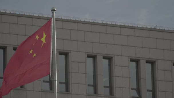 Kızıl Çin bayrağı. Pekin 'de. Çin. Asya — Stok video