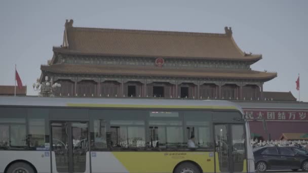 Pessoas na Praça Tiananmen. Pequim. A China. Ásia — Vídeo de Stock