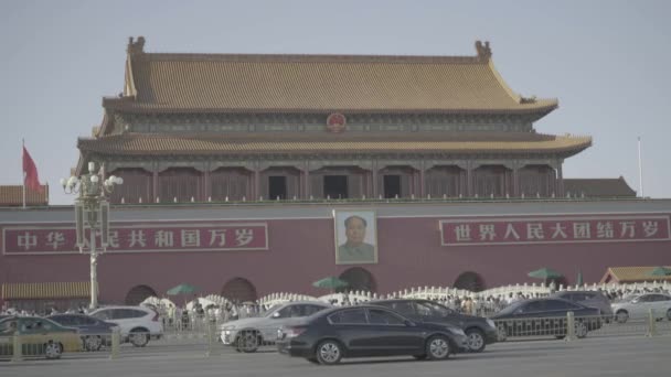 Menschen auf dem Platz des himmlischen Friedens. Peking. China. Asien — Stockvideo
