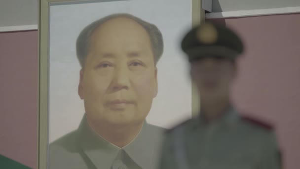 Polizist auf dem Platz des himmlischen Friedens. Peking. China. Asien — Stockvideo