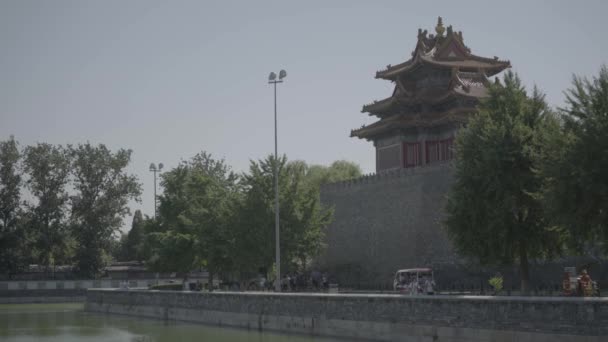 Kinesisk arkitektur. Peking. Kina. Asien — Stockvideo