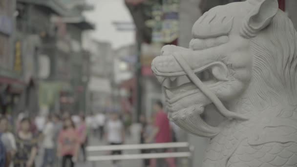 Οδός Ντάσιλαν για ψώνια. Πεκίνο. Στην Κίνα. Ασία — Αρχείο Βίντεο