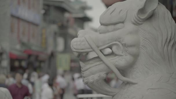 Rua comercial Dashilan. Pequim. A China. Ásia — Vídeo de Stock