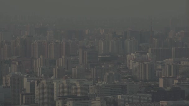 Vista da cidade de uma altura. Paisagem. Pequim. A China. Ásia — Vídeo de Stock