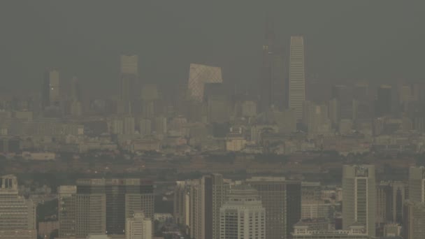 Vista de la ciudad desde una altura. Paisaje. Beijing. De China. Países Bajos — Vídeos de Stock