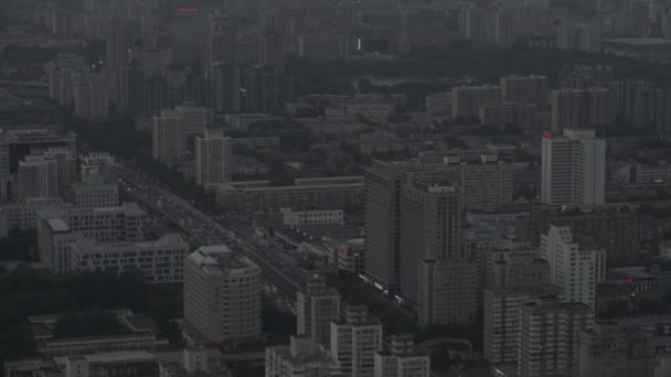 Widok na miasto z wysokości. Krajobraz. Pekin. W Chinach. Azja — Wideo stockowe
