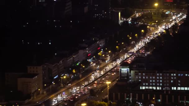 Vista de la ciudad desde una altura. Paisaje. Beijing. De China. Países Bajos — Vídeos de Stock