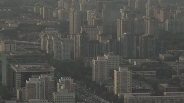 Vista da cidade de uma altura. Paisagem. Pequim. A China. Ásia — Vídeo de Stock