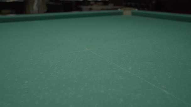 The game of billiards on the billiard table. — Stock Video