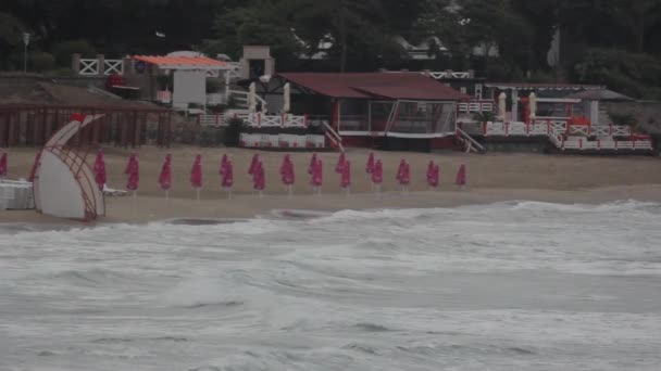 Orilla del mar. Paisaje marino. Sozopol. Países Bajos . — Vídeos de Stock