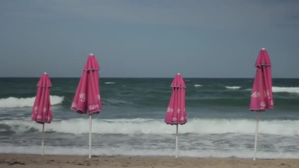 Orilla del mar. Paisaje marino. Sozopol. Países Bajos . — Vídeo de stock