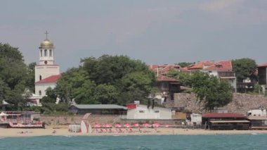 Sozopol. Bulgaristan. Deniz kıyısındaki bir tatil köyünde.