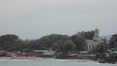 Sozopol. Bulgaristan. Deniz kıyısındaki bir tatil köyünde.