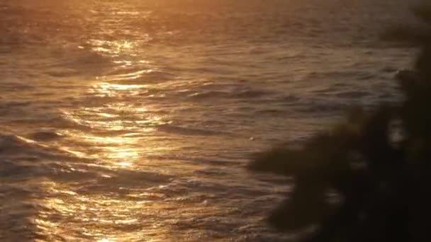 Solnedgång över havet. Seascape. Sozopol. Bulgarien. — Stockvideo
