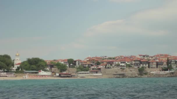 Созополь. Болгарія. Міський курорт біля моря.. — стокове відео