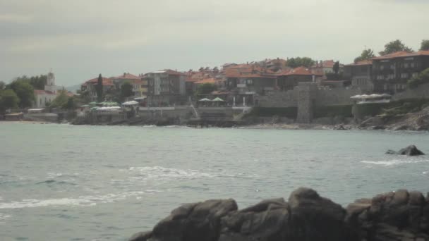 Sozopol. ¿Bulgaria? Centro turístico cerca del mar . — Vídeos de Stock