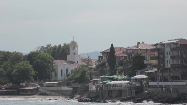 Sozopol. Bulgarije. Stadsresort aan zee. — Stockvideo