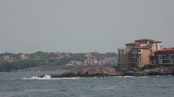 Sozopol. ¿Bulgaria? Centro turístico cerca del mar . — Vídeo de stock