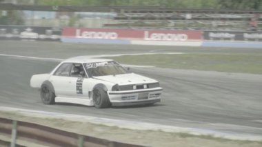 Araba sporu. Yarış. Ağır çekim. Kyiv. Ukrayna