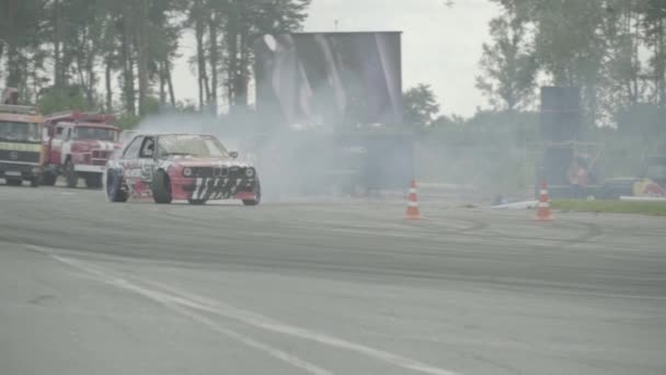 Desporto automóvel. Corrida. Movimento lento. Kiev. Ucrânia — Vídeo de Stock