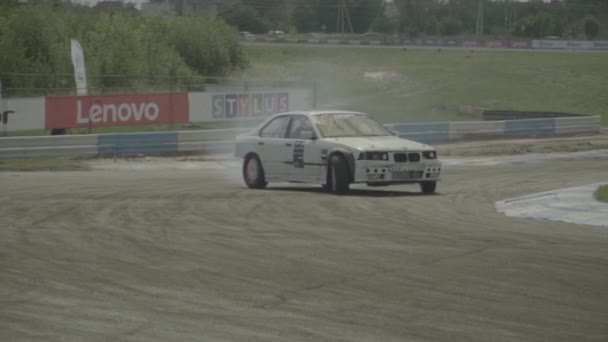 Desporto automóvel. Corrida. Movimento lento. Kiev. Ucrânia — Vídeo de Stock