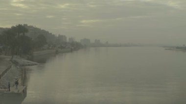 Şafakta Nil Nehri 'nde. Kahire. Mısır.