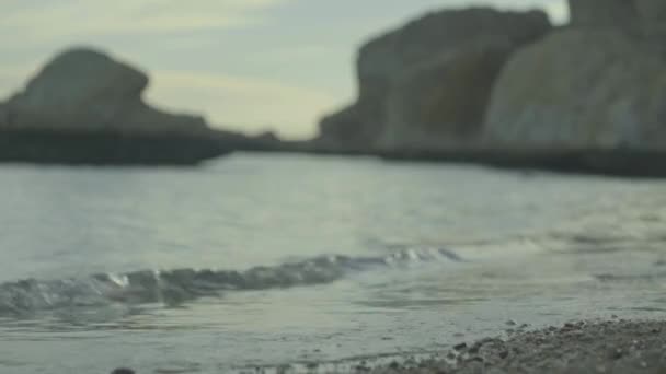 Close-up of sea shore on the beach. Sharm el Sheikh. Egypt. — Stockvideo