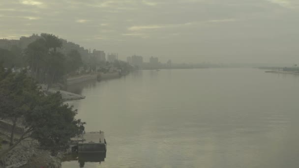 Il fiume Nilo all'alba. Il Cairo. Egitto . — Video Stock