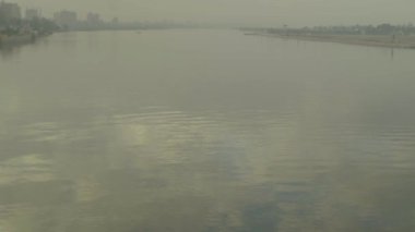 Şafakta Nil Nehri 'nde. Kahire. Mısır.