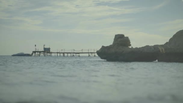 Pier in the sea. Egitto. Sharm-el-sheikh — Video Stock