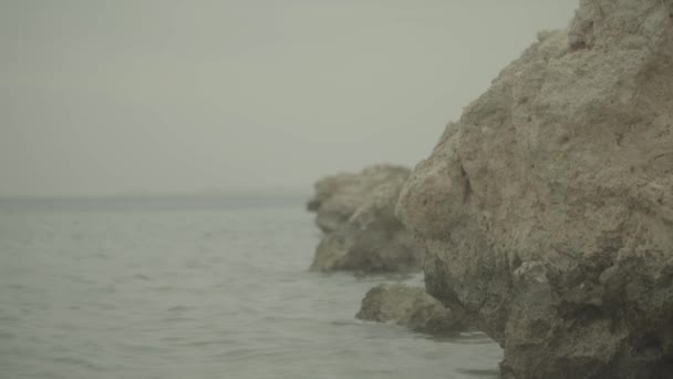 Stony seashore. Sharm el Sheikh. Egypt. — Stock Video