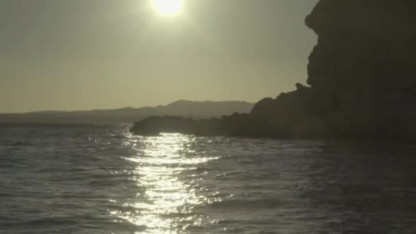 Puesta de sol en el mar. Sharm el Sheikh. Egipto . — Vídeos de Stock