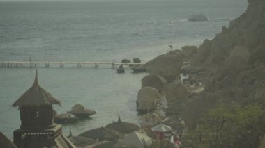 Denizde bir yat. Sharm-el-Sheikh. Mısır.