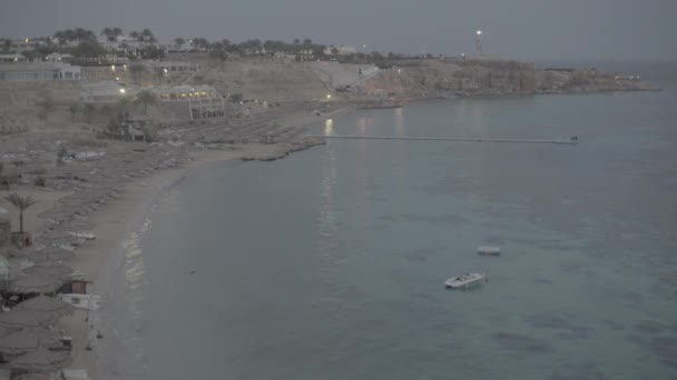 Landschap badplaats aan zee. Sharm-el-Sheikh. Egypte. — Stockvideo