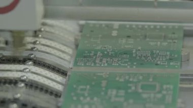 Elektronik pano üretimi. Yakın plan..