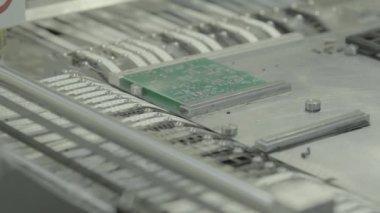 Elektronik pano üretimi. Yakın plan..