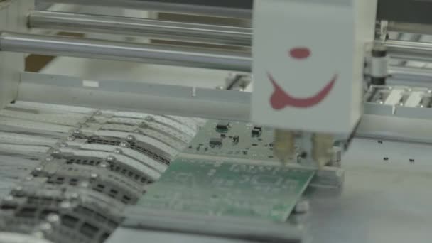 Production of electronic board. Close-up. — ストック動画