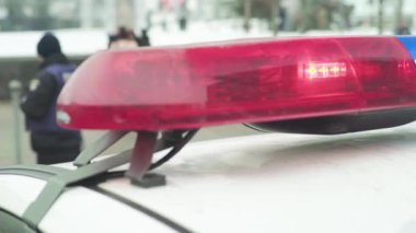 Polis memurları olay yerinde. Teşhirci polis. Kyiv. Ukrayna