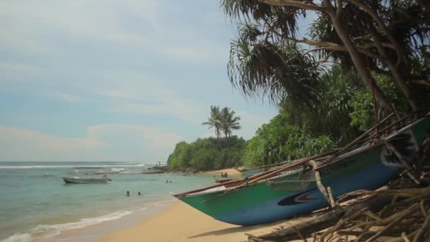 Costa marítima do Sri Lanka Oceano. Paisagem . — Vídeo de Stock