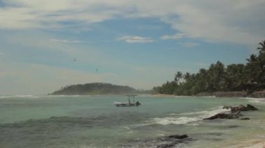 Sri Lanka okyanus kıyısı. Peyzaj.