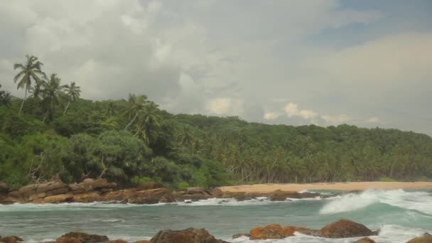 Океанічний берег Шрі-Ланки. Ландшафт. — стокове відео