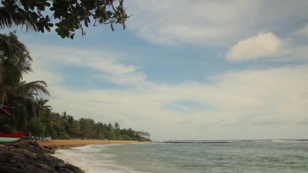 Sri Lanka océano costa del mar paisaje. Paisaje . — Vídeo de stock