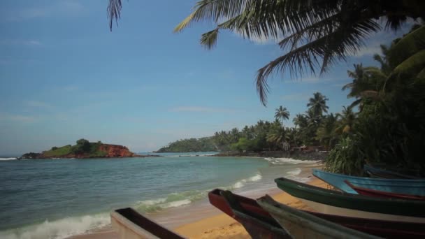 スリランカの海の風景海の海岸。風景. — ストック動画
