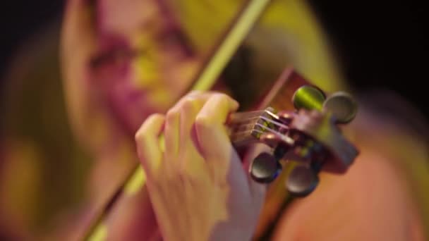 Girl violinist playing violin. Kyiv. Ukraine — Stock Video