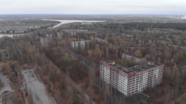 PRIPYAT, UCRÂNIA - NOVEMBRO 22, 2019. Zona de Exclusão de Chernobil. Pripyat. Aviação . — Vídeo de Stock