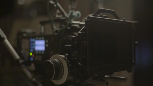 Fotoaparát při natáčení. Filmování. Střílím. Filmová produkce. — Stock video